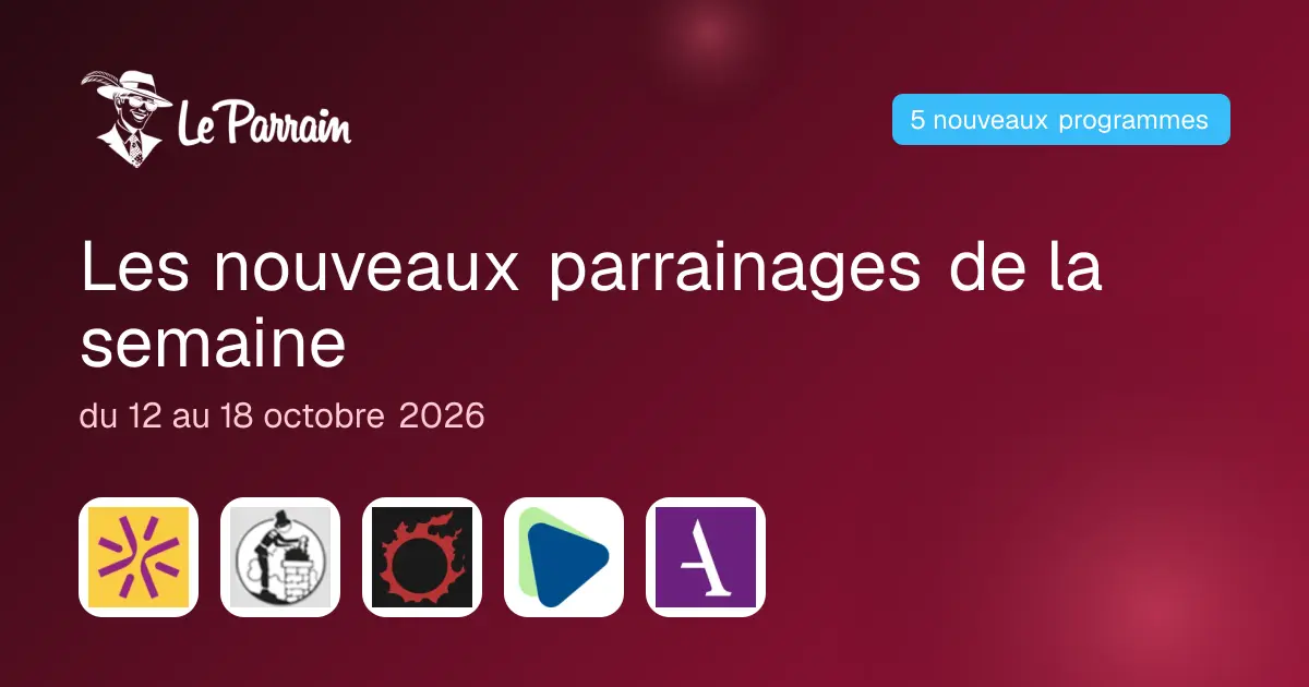 Illustration de l'article : Les nouveaux parrainages de la semaine du 12 au 18 octobre 2026 (suite)