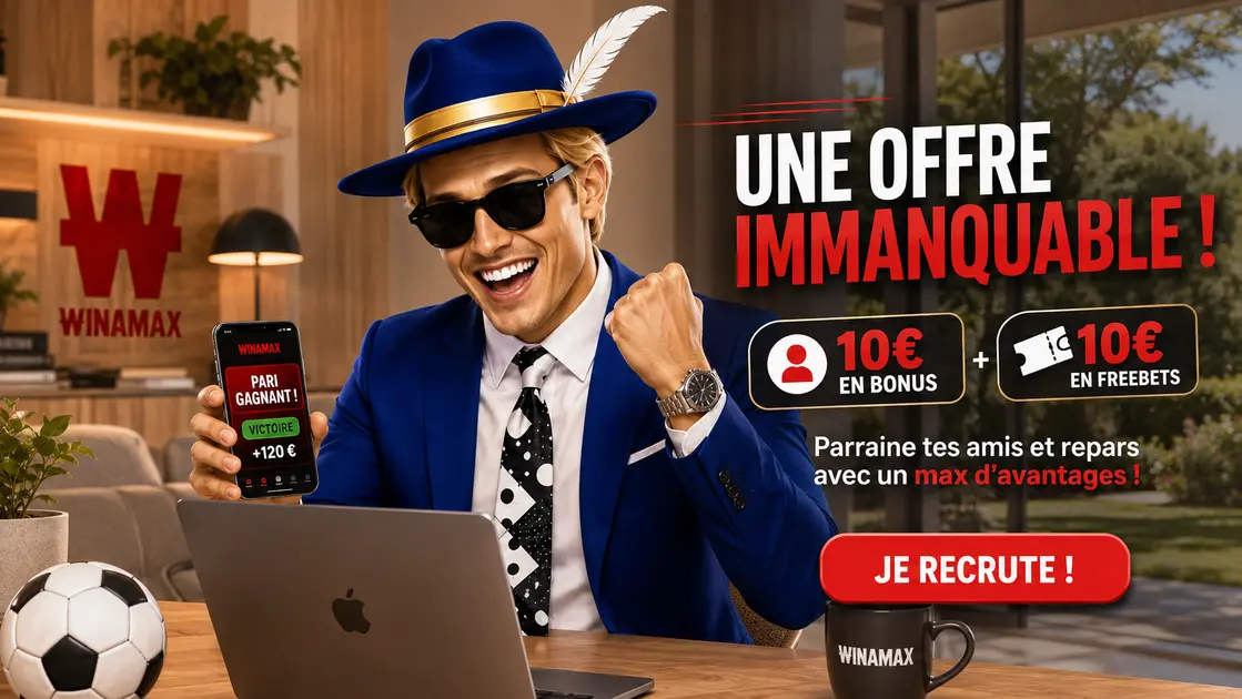Illustration de l'article : Winamax booste son parrainage : 5 filleuls par mois au lieu de 5 par an